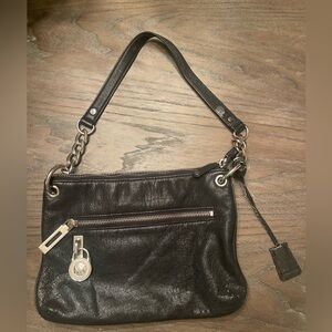 Michael Kors Black Leather Shoulder Bag